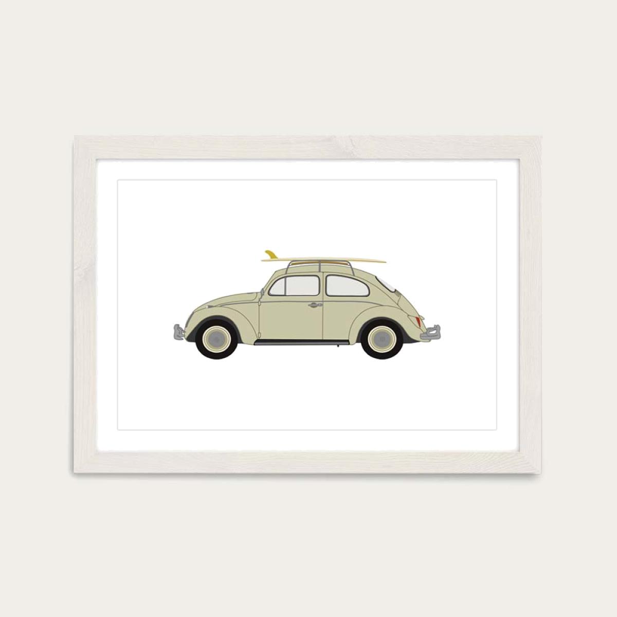 Bug Art Print White Frame – image 1