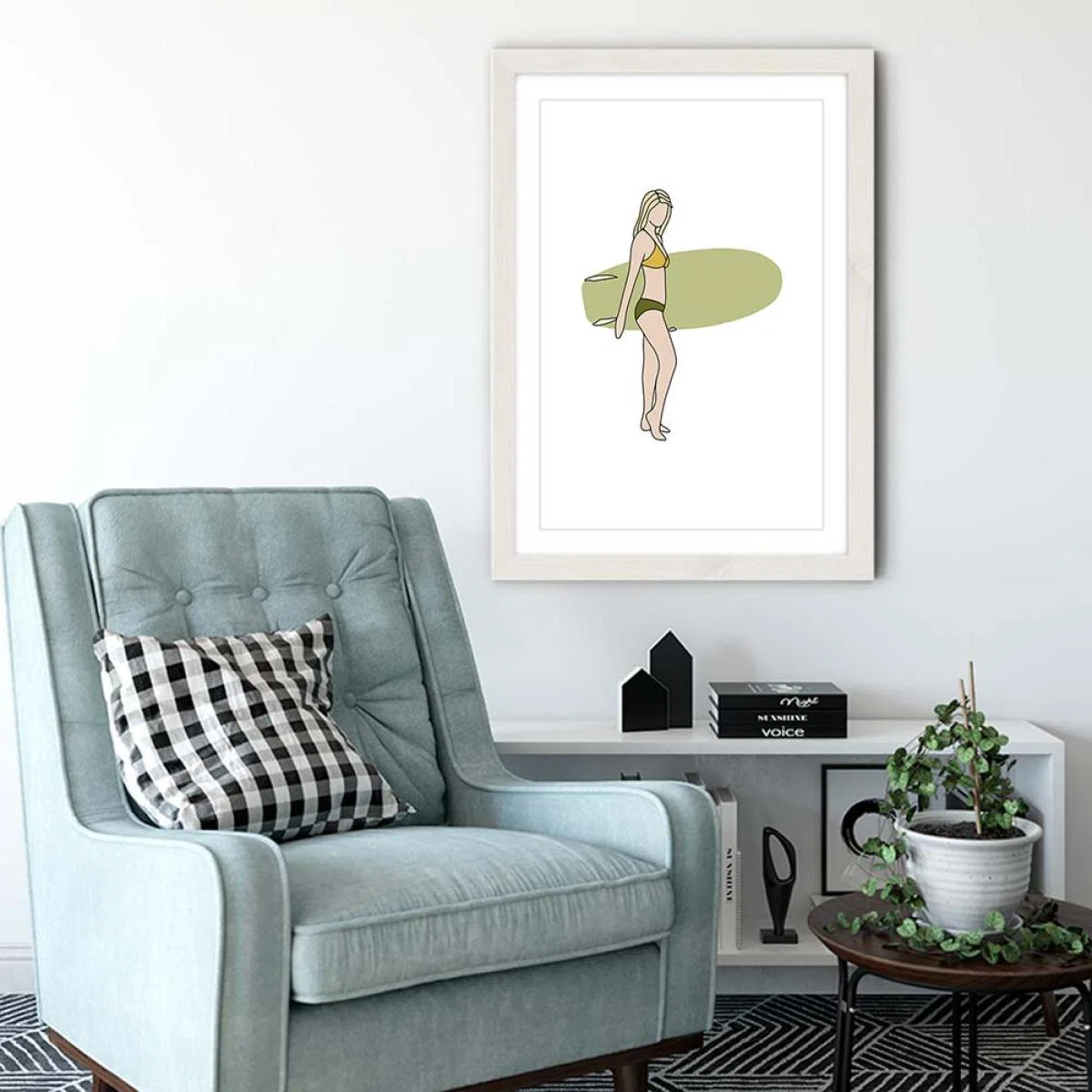 Sara Art Print White Frame – image 4