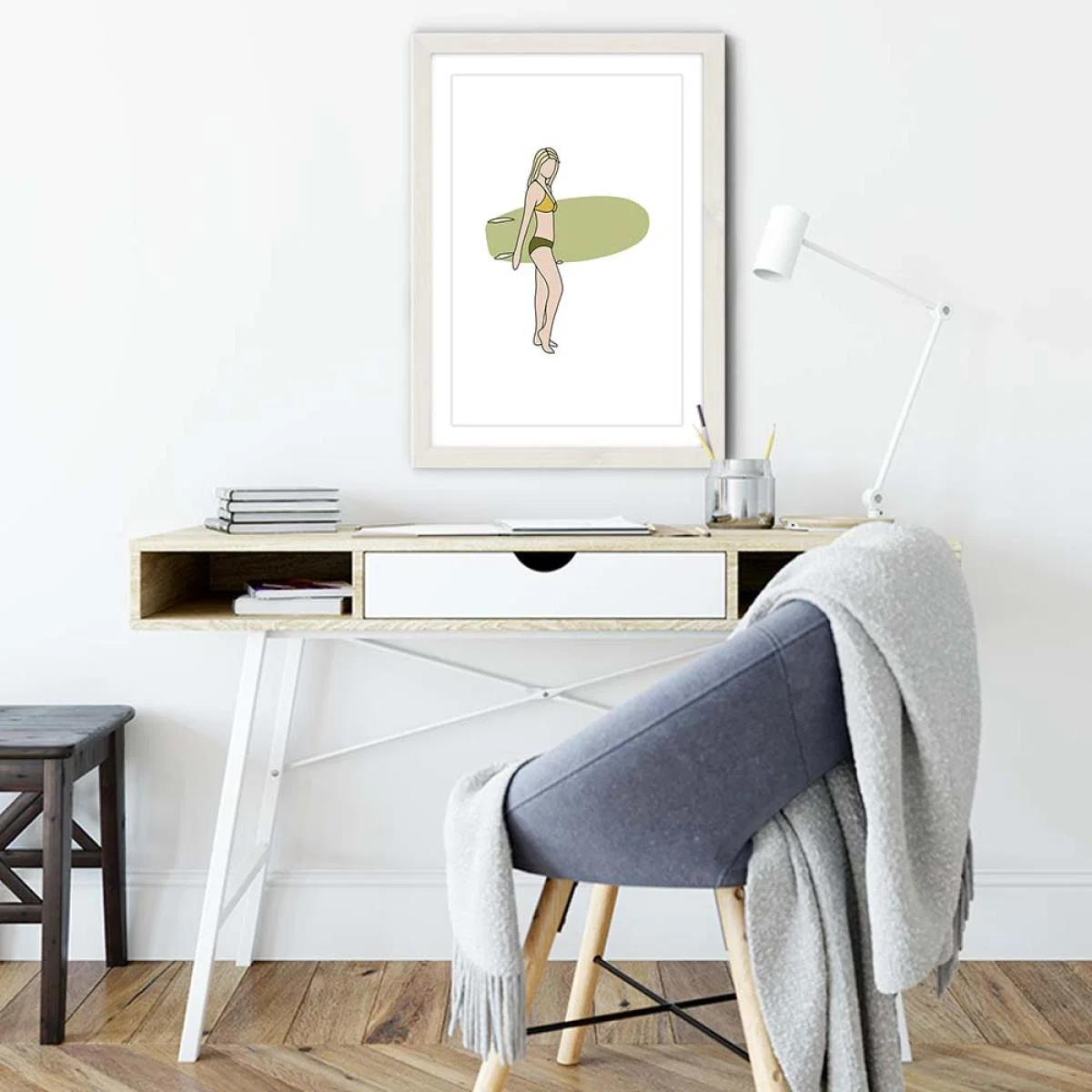 Sara Art Print White Frame – image 5