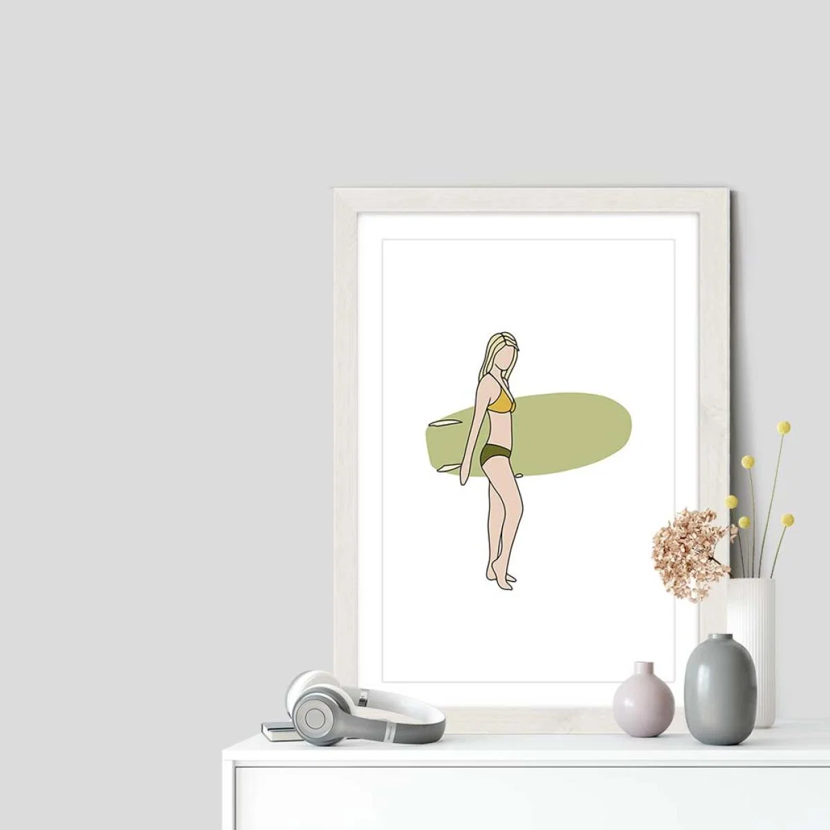 Sara Art Print White Frame – image 7