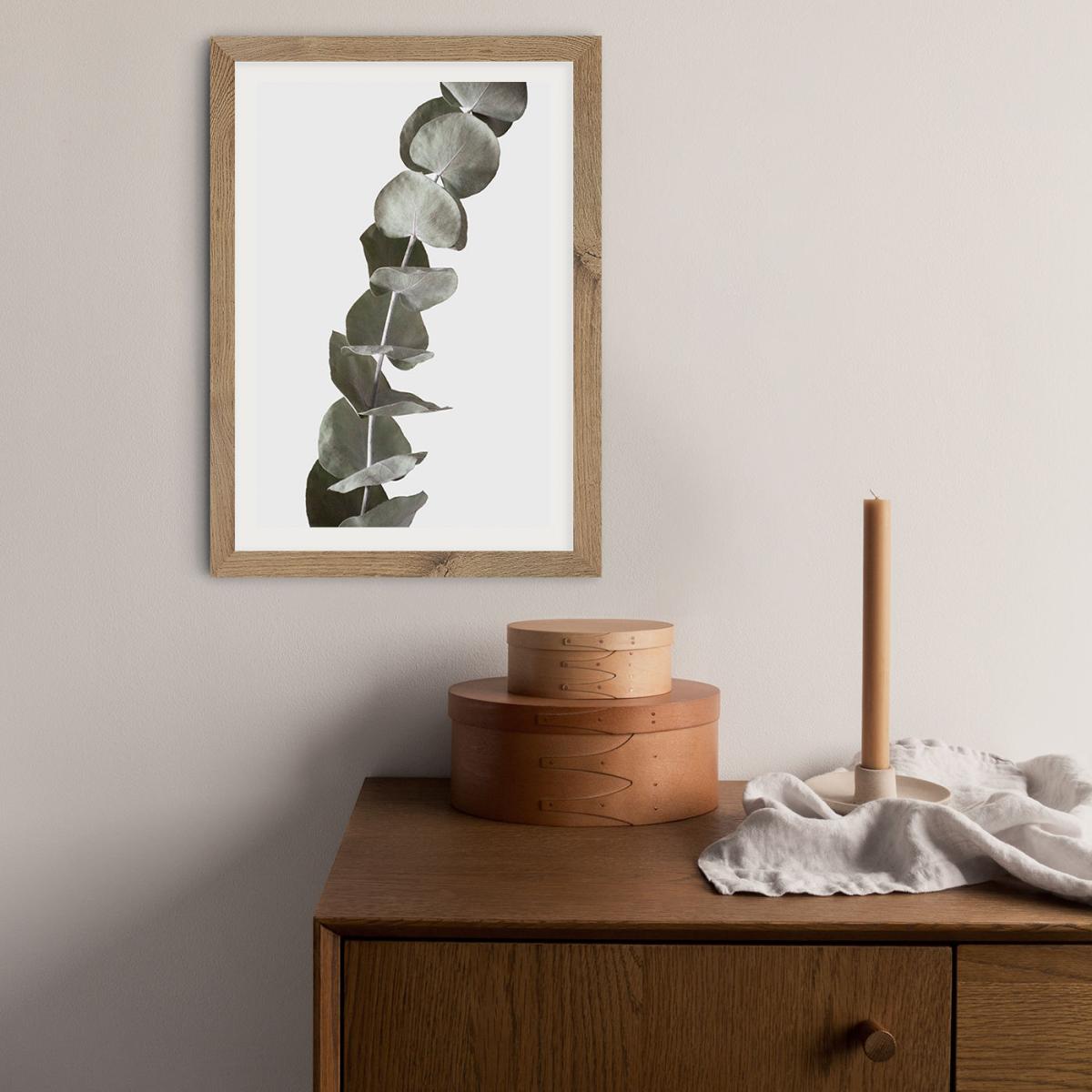 Dried Eucalyptus Branches 1 Of 3 Art Print Oak Frame – image 11