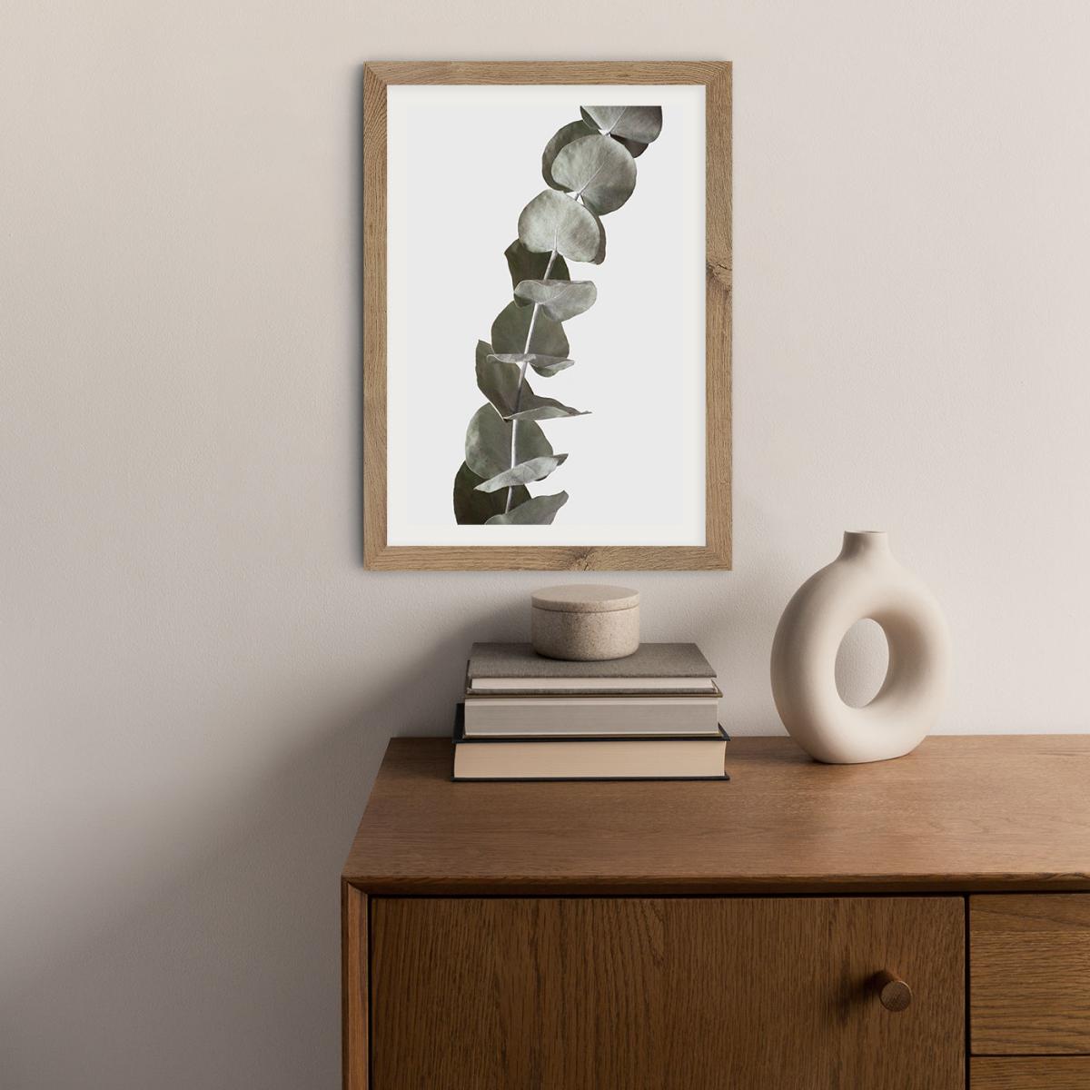 Dried Eucalyptus Branches 1 Of 3 Art Print Oak Frame – image 3
