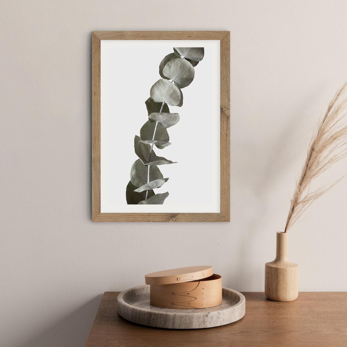 Dried Eucalyptus Branches 1 Of 3 Art Print Oak Frame – image 6