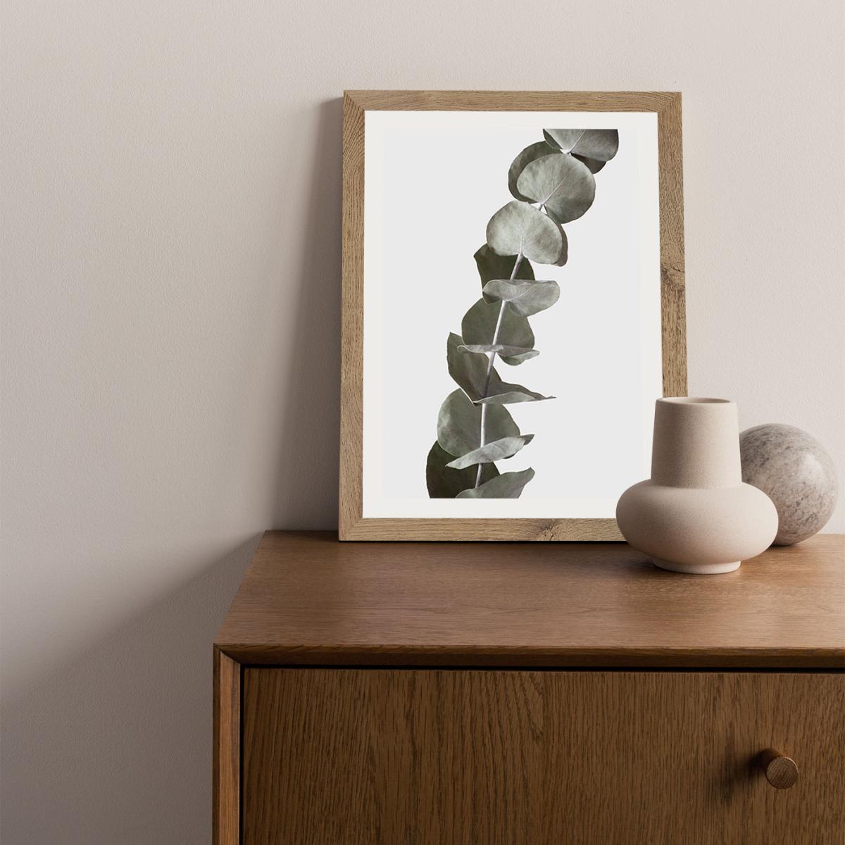 Dried Eucalyptus Branches 1 Of 3 Art Print Oak Frame – image 7