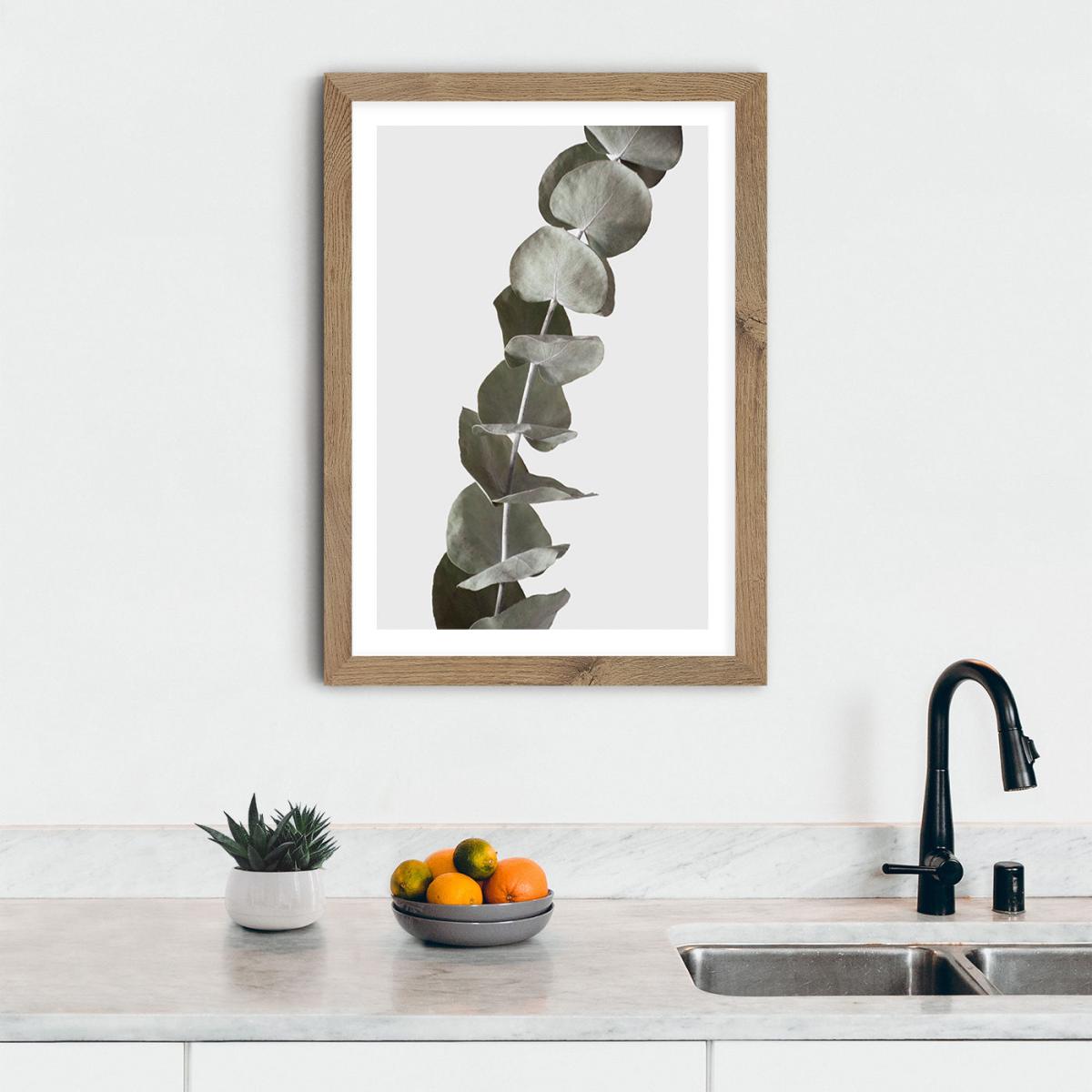 Dried Eucalyptus Branches 1 Of 3 Art Print Oak Frame – image 10