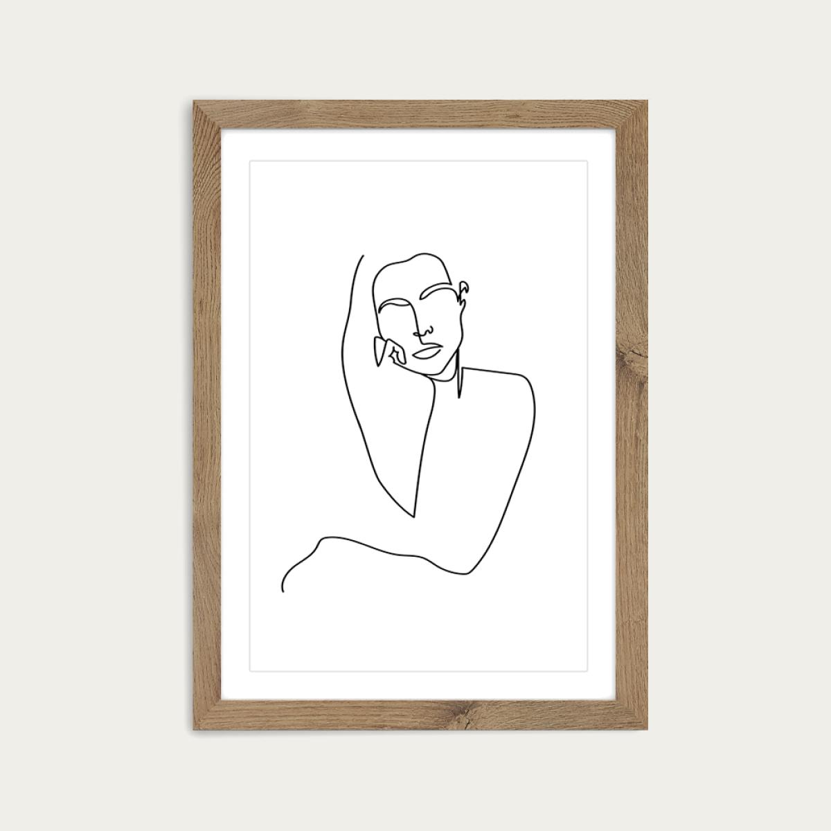 Beauty Art Print Oak Frame – image 1