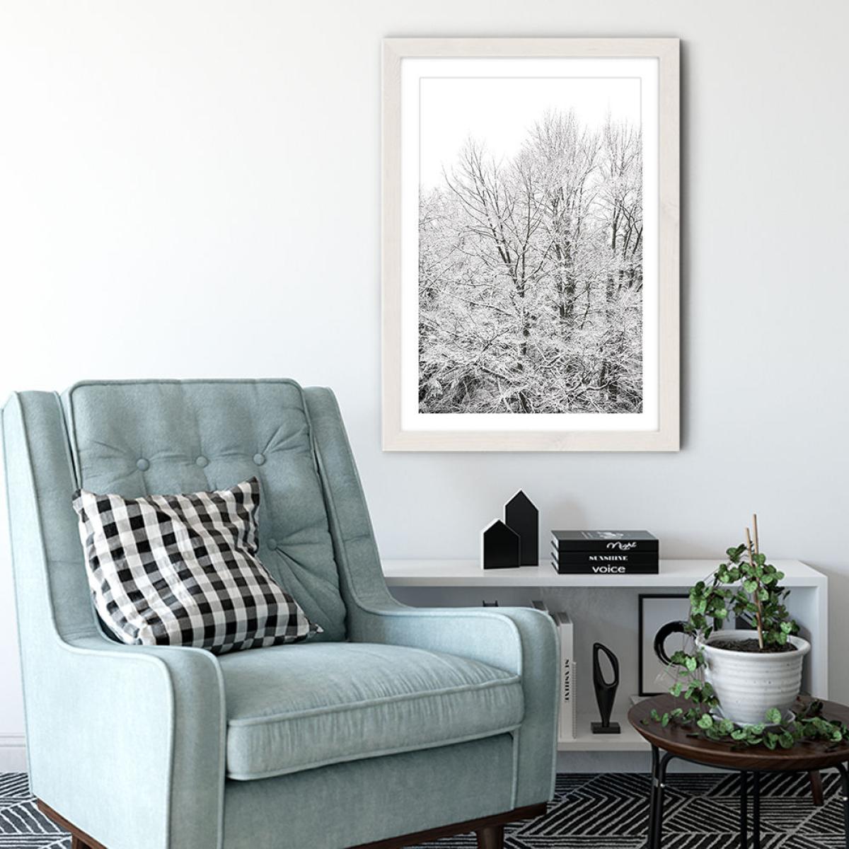 When Green Turns White Art Print White Frame – image 4