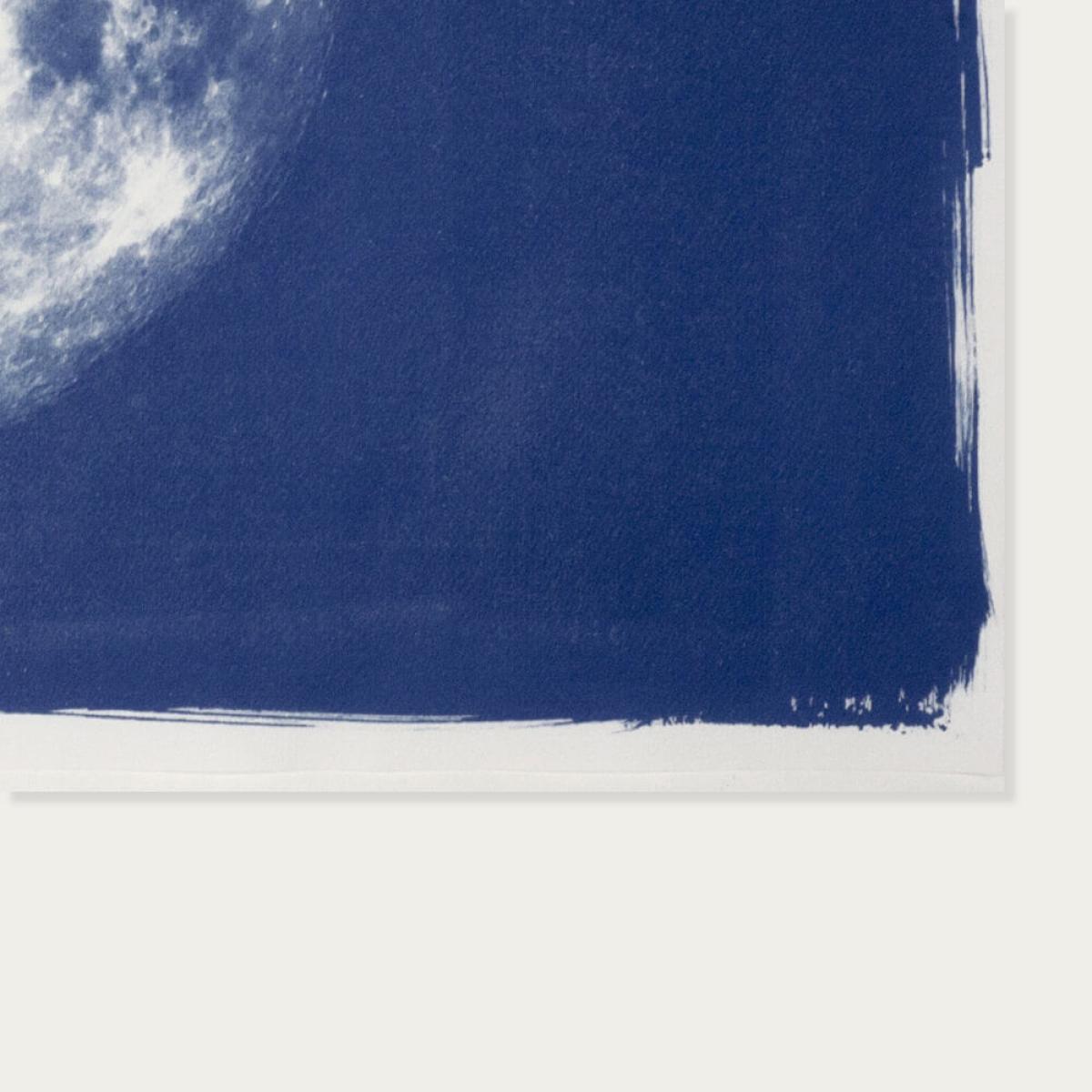 Blue Moon Handmade Cyanotype Art Print – image 2