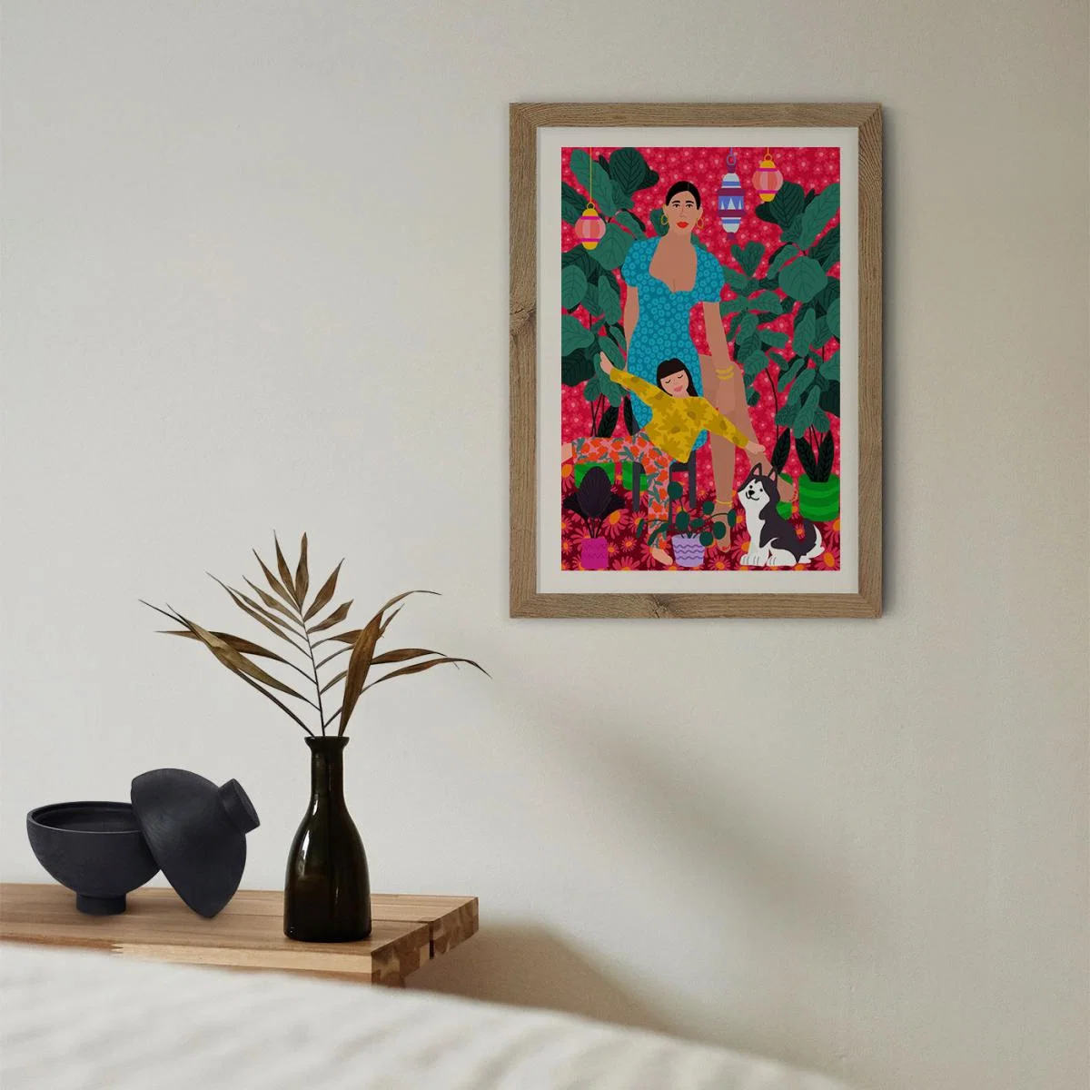 Mothers Day Art Print Oak Frame – image 11