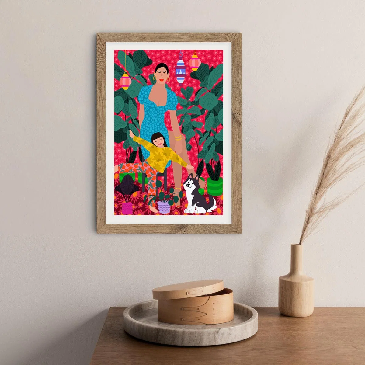Mothers Day Art Print Oak Frame – image 6