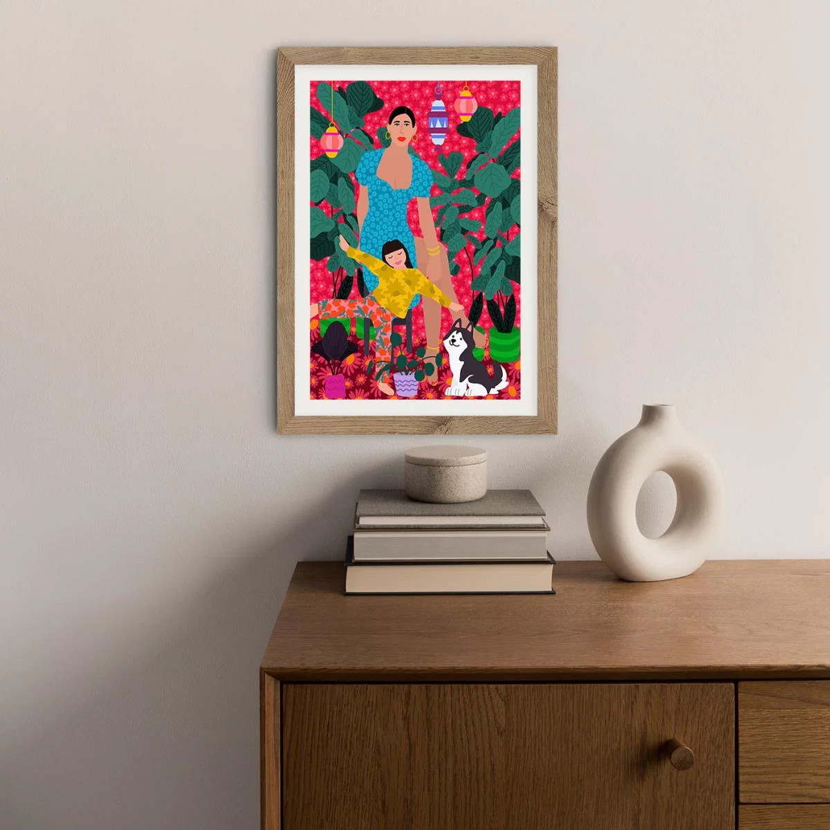 Mothers Day Art Print Oak Frame – image 10