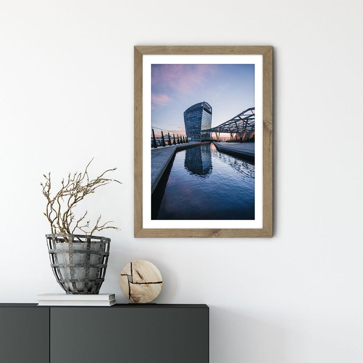 Rooftop Art Print Oak Frame – image 2