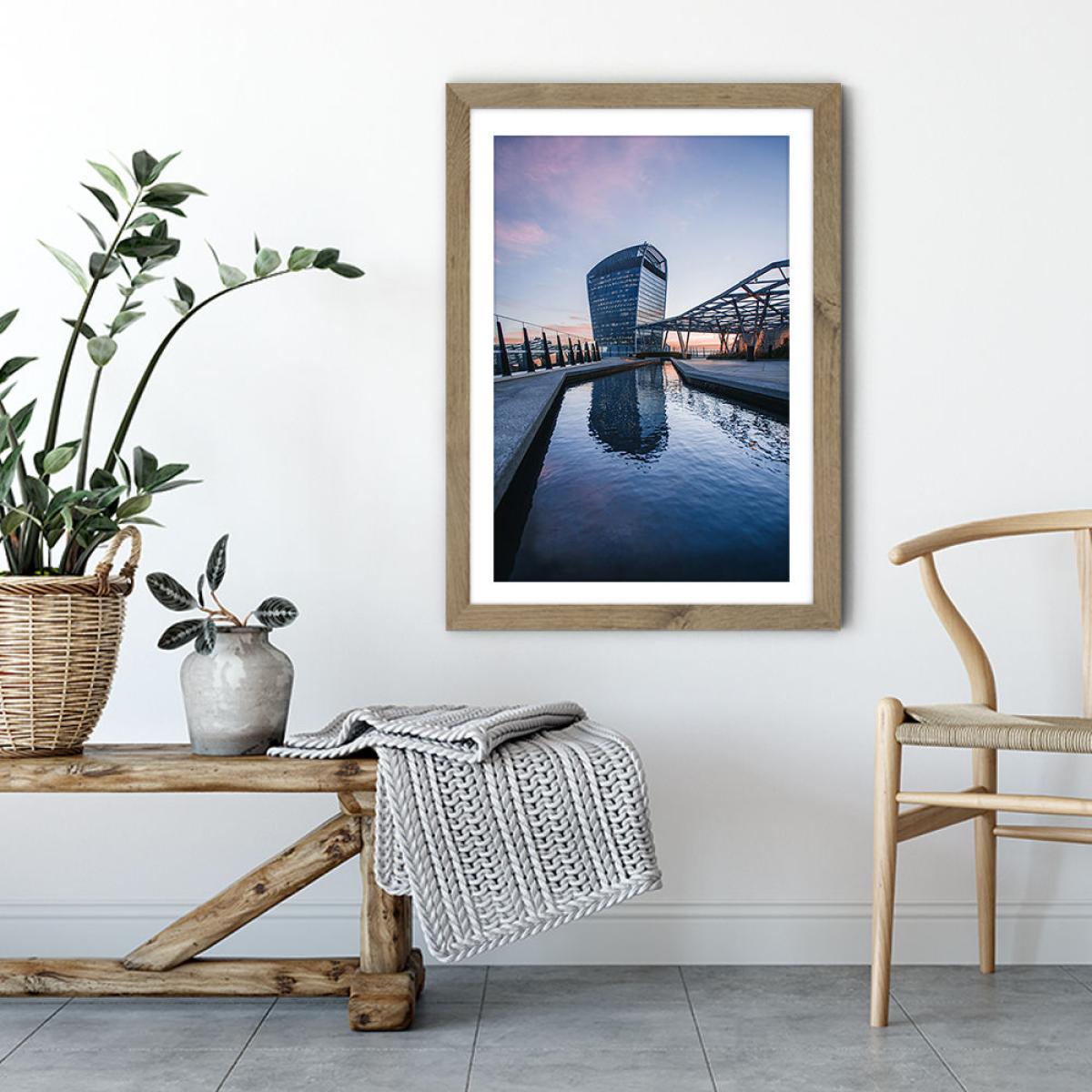 Rooftop Art Print Oak Frame – image 4