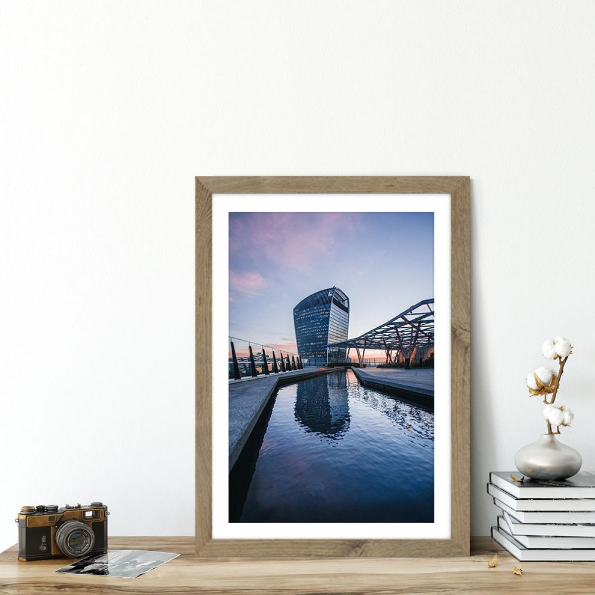 Rooftop Art Print Oak Frame – image 5