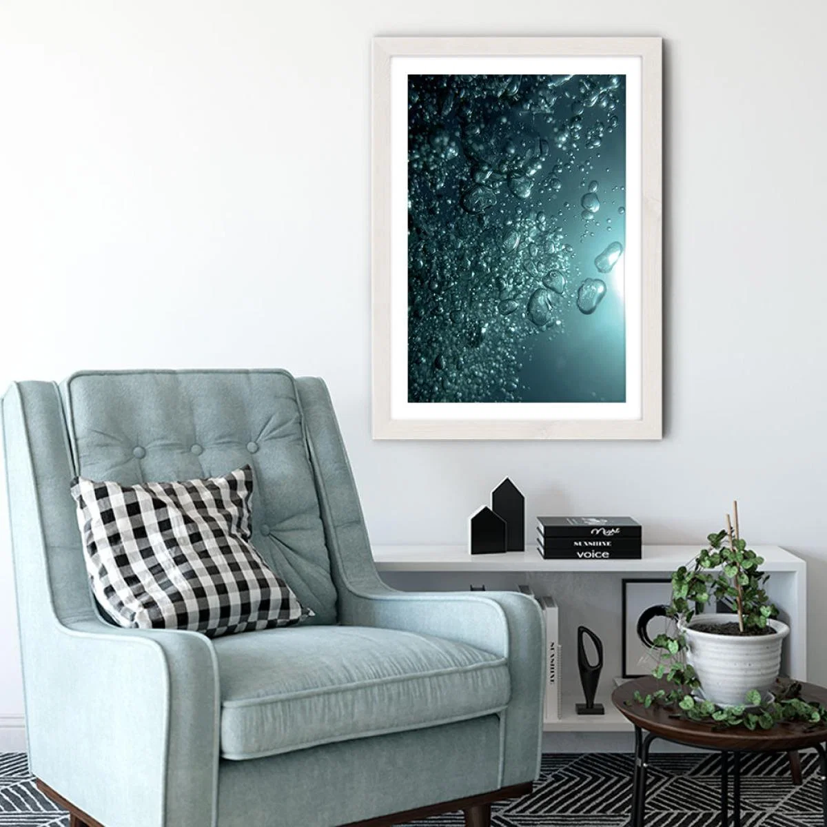 Breath in Breath Out Art Print White Frame – image 4