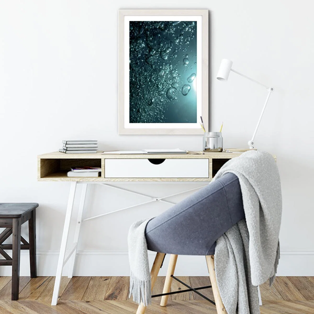 Breath in Breath Out Art Print White Frame – image 5