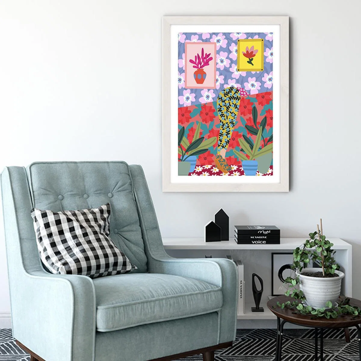 I'm Always Looking for Something Art Print White Frame – image 4