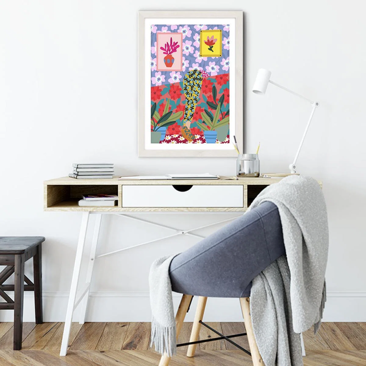 I'm Always Looking for Something Art Print White Frame – image 5
