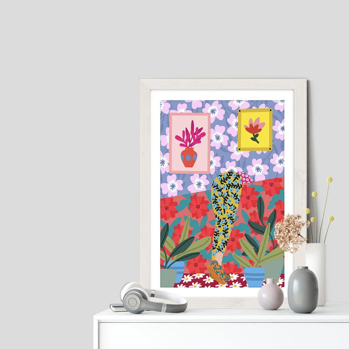 I'm Always Looking for Something Art Print White Frame – image 7