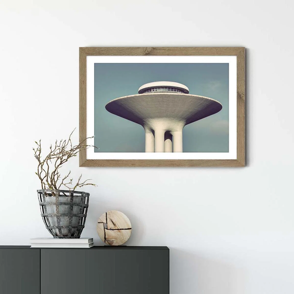Hyllie 01 Art Print Oak Frame – image 2