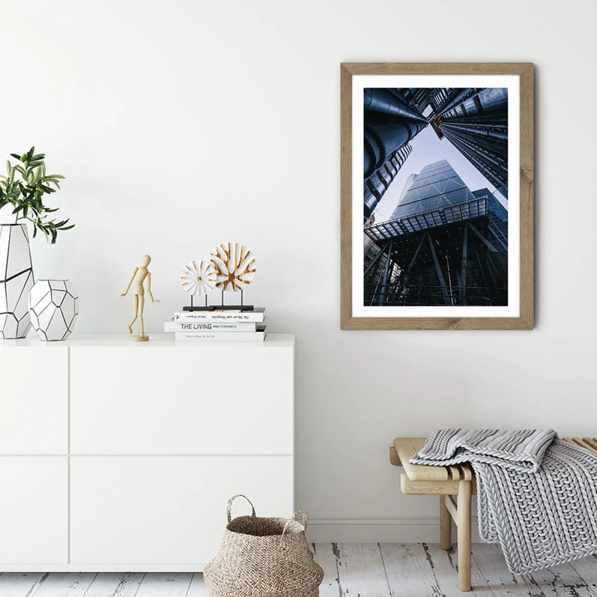 Cheese Grater Art Print Oak Frame – image 3