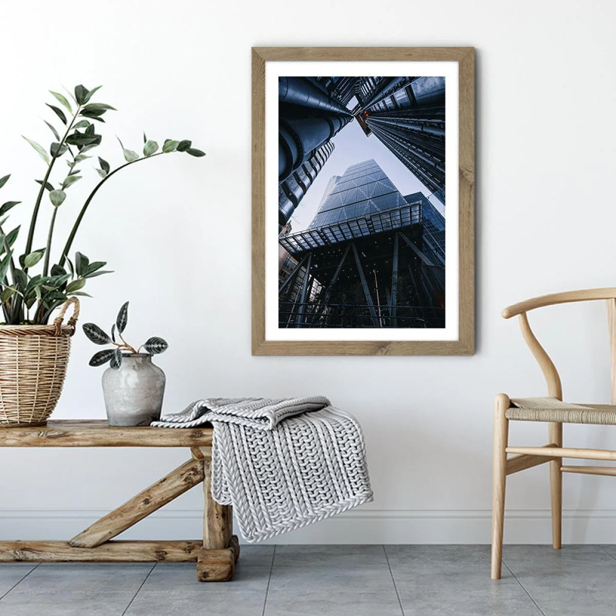 Cheese Grater Art Print Oak Frame – image 4