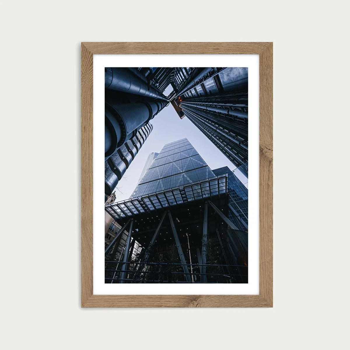 Cheese Grater Art Print Oak Frame – image 1