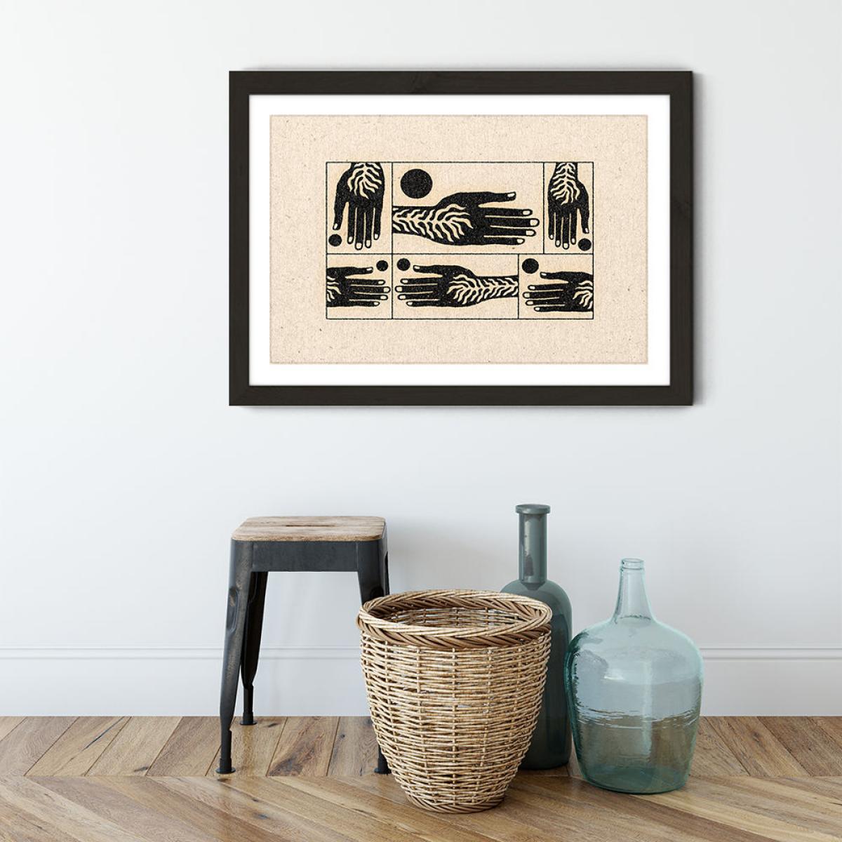 Handshakes Art Print Black Frame – image 2