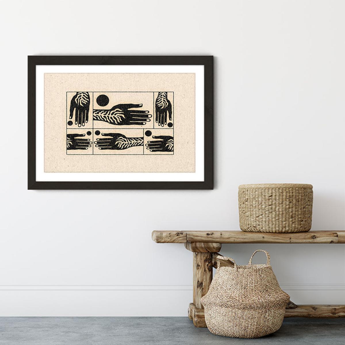 Handshakes Art Print Black Frame – image 3