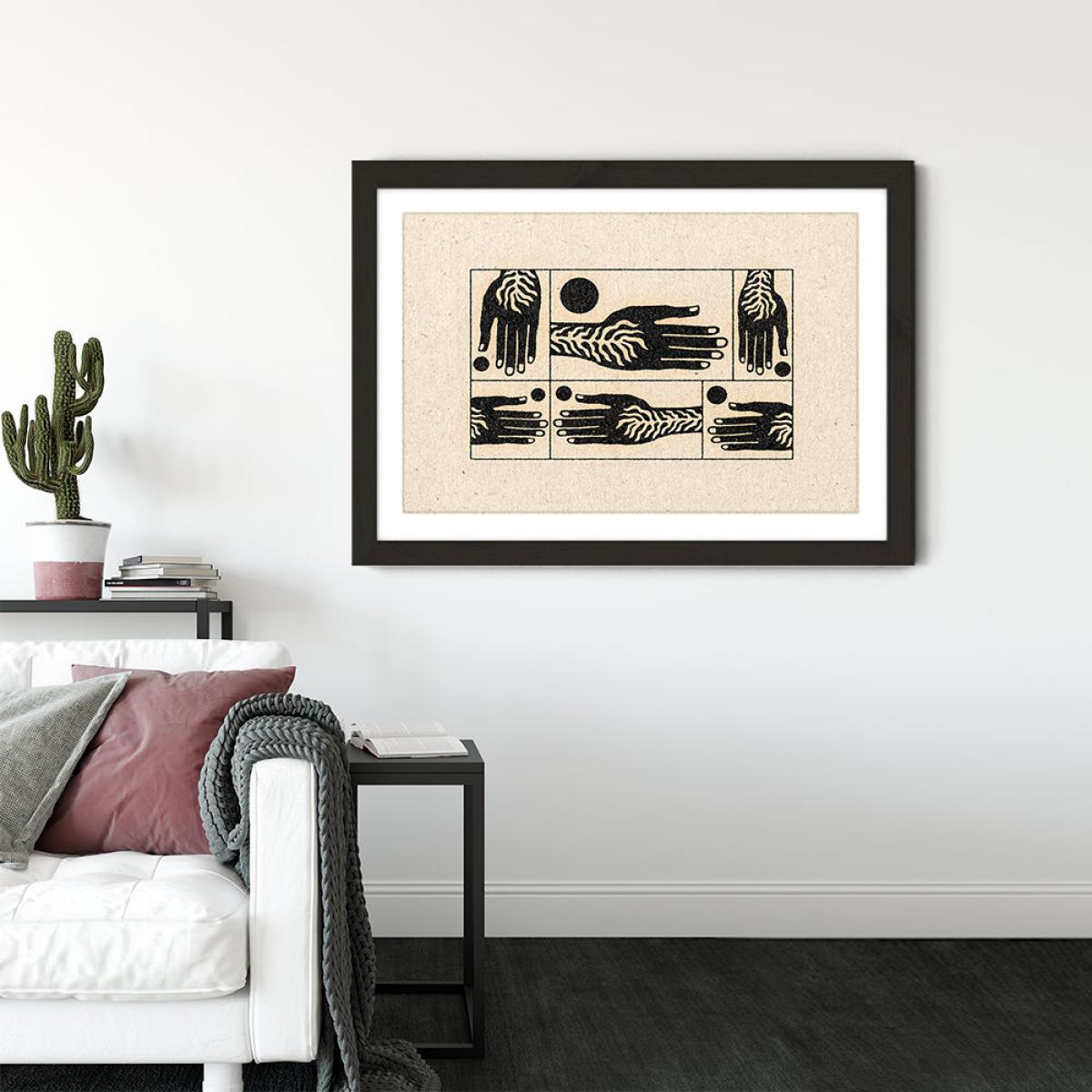 Handshakes Art Print Black Frame – image 4