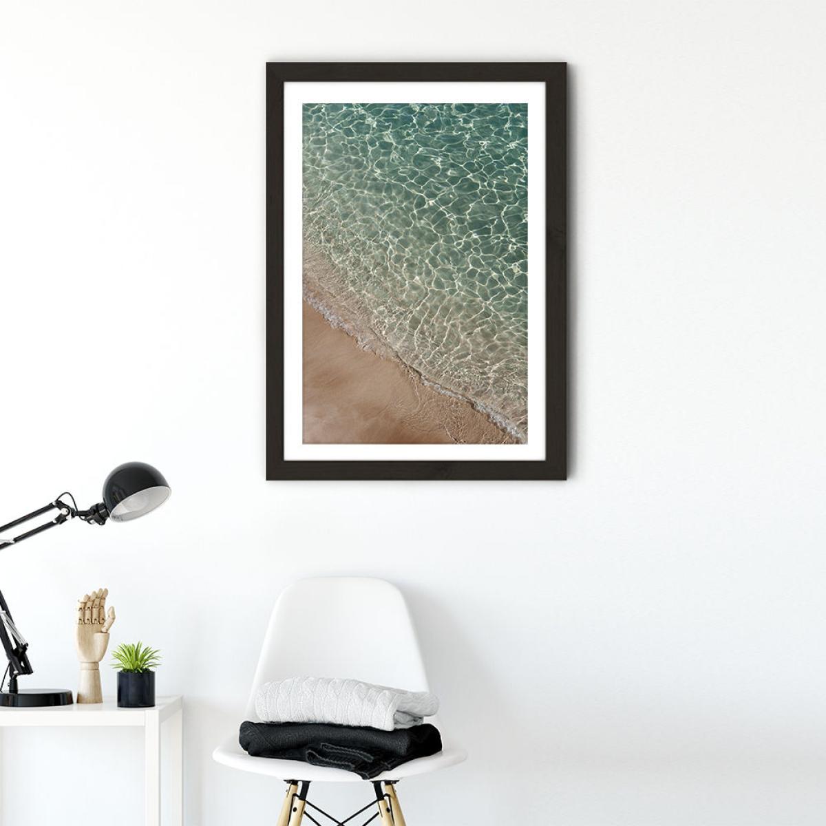 Where Sand and Water Meet Art Print Black Frame – image 2