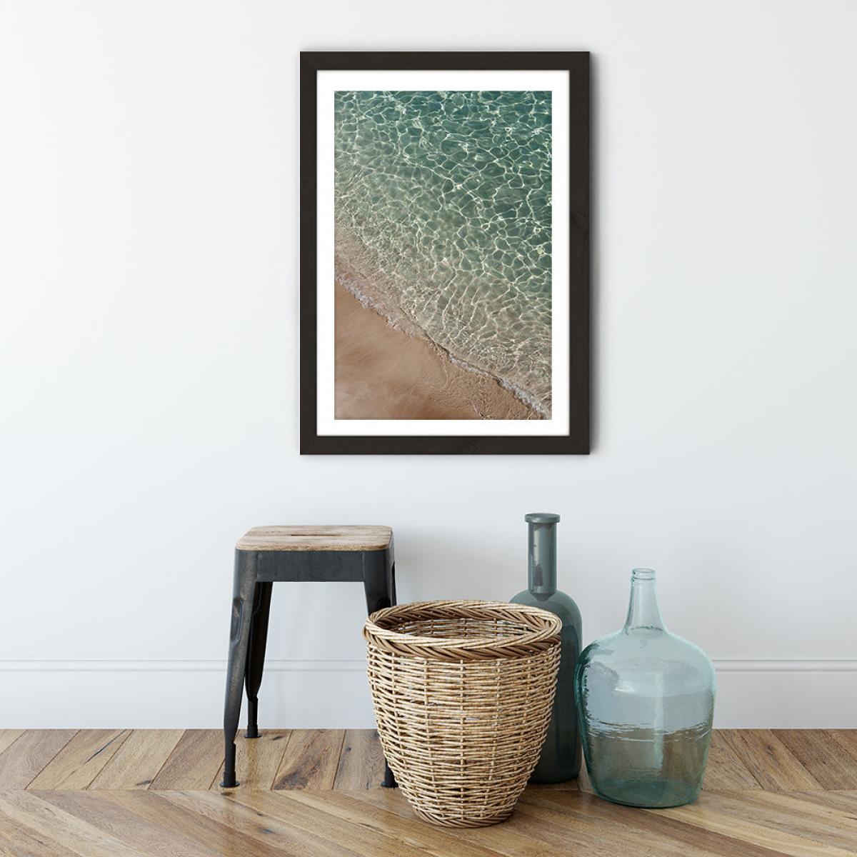 Where Sand and Water Meet Art Print Black Frame – image 3
