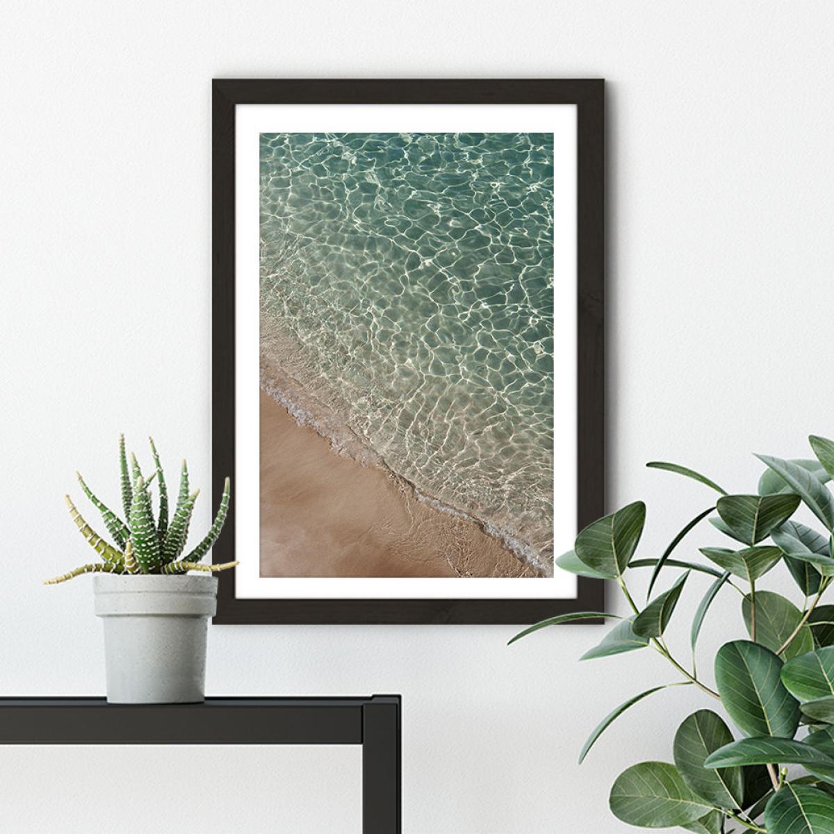Where Sand and Water Meet Art Print Black Frame – image 5