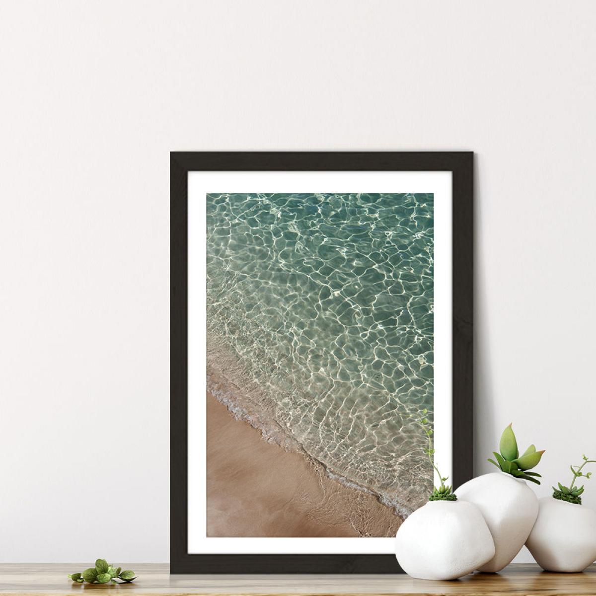 Where Sand and Water Meet Art Print Black Frame – image 7