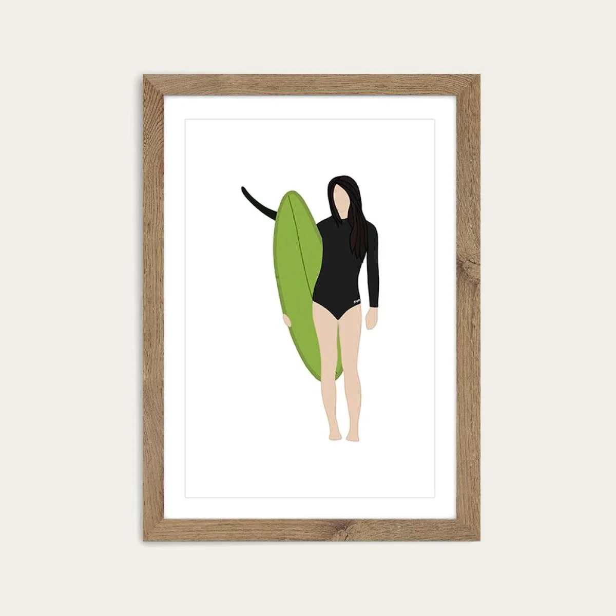 Leila Art Print Oak Frame – image 1