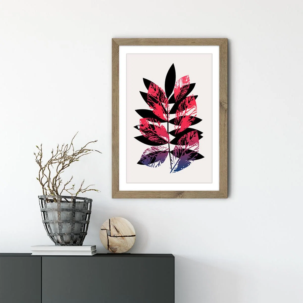 Planta Magica Art Print Oak Frame – image 2