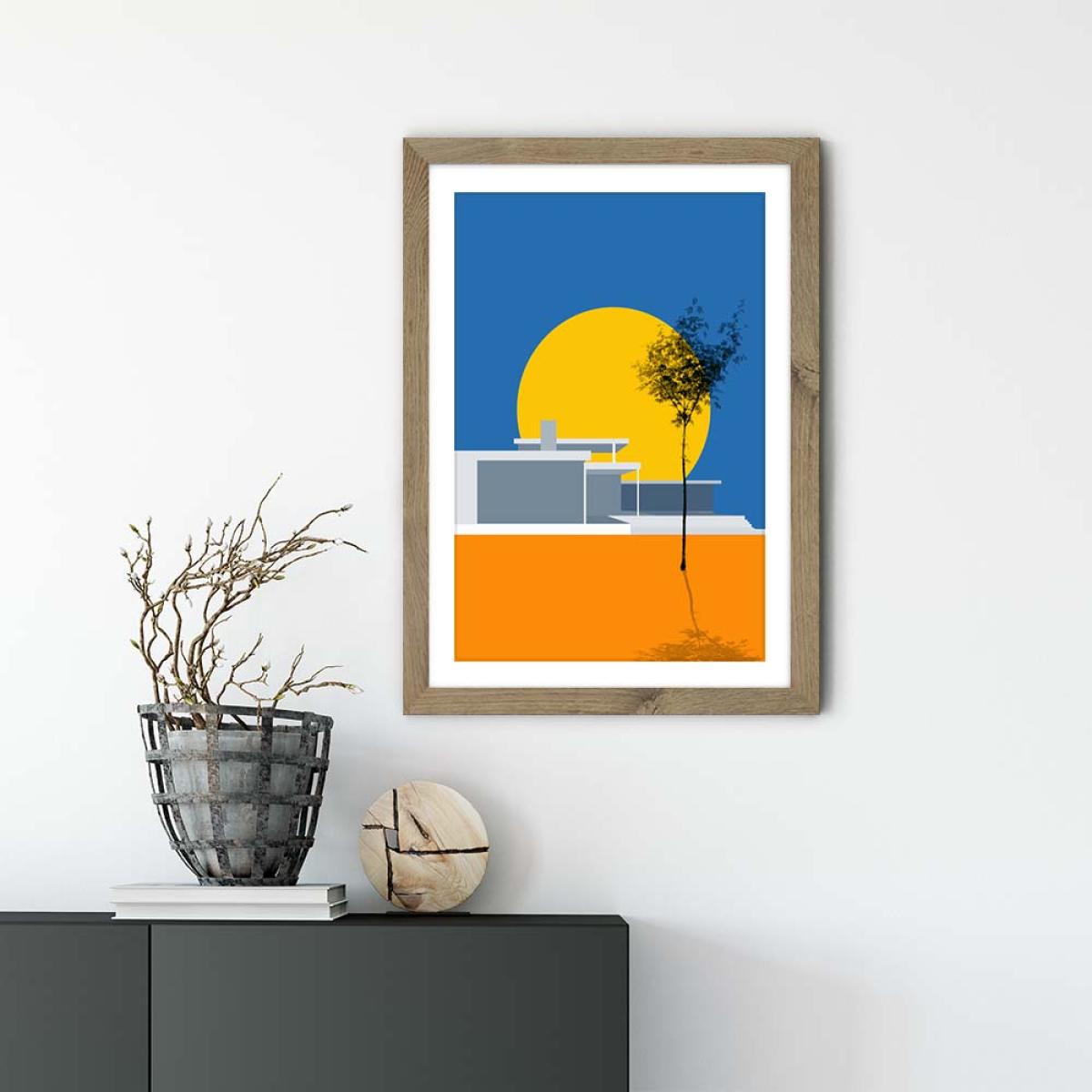 Minimal House No.3 Art Print Oak – image 3