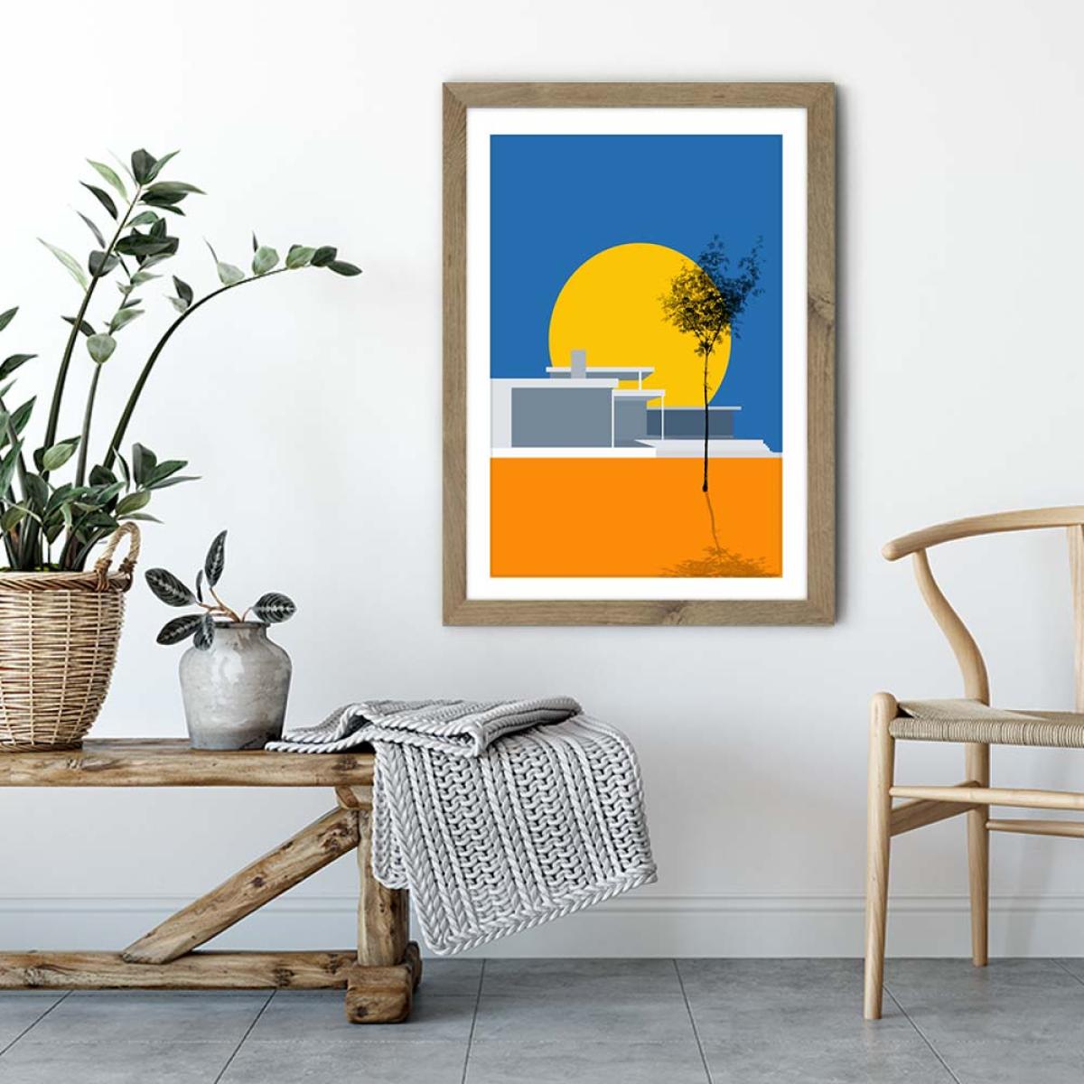 Minimal House No.3 Art Print Oak – image 4