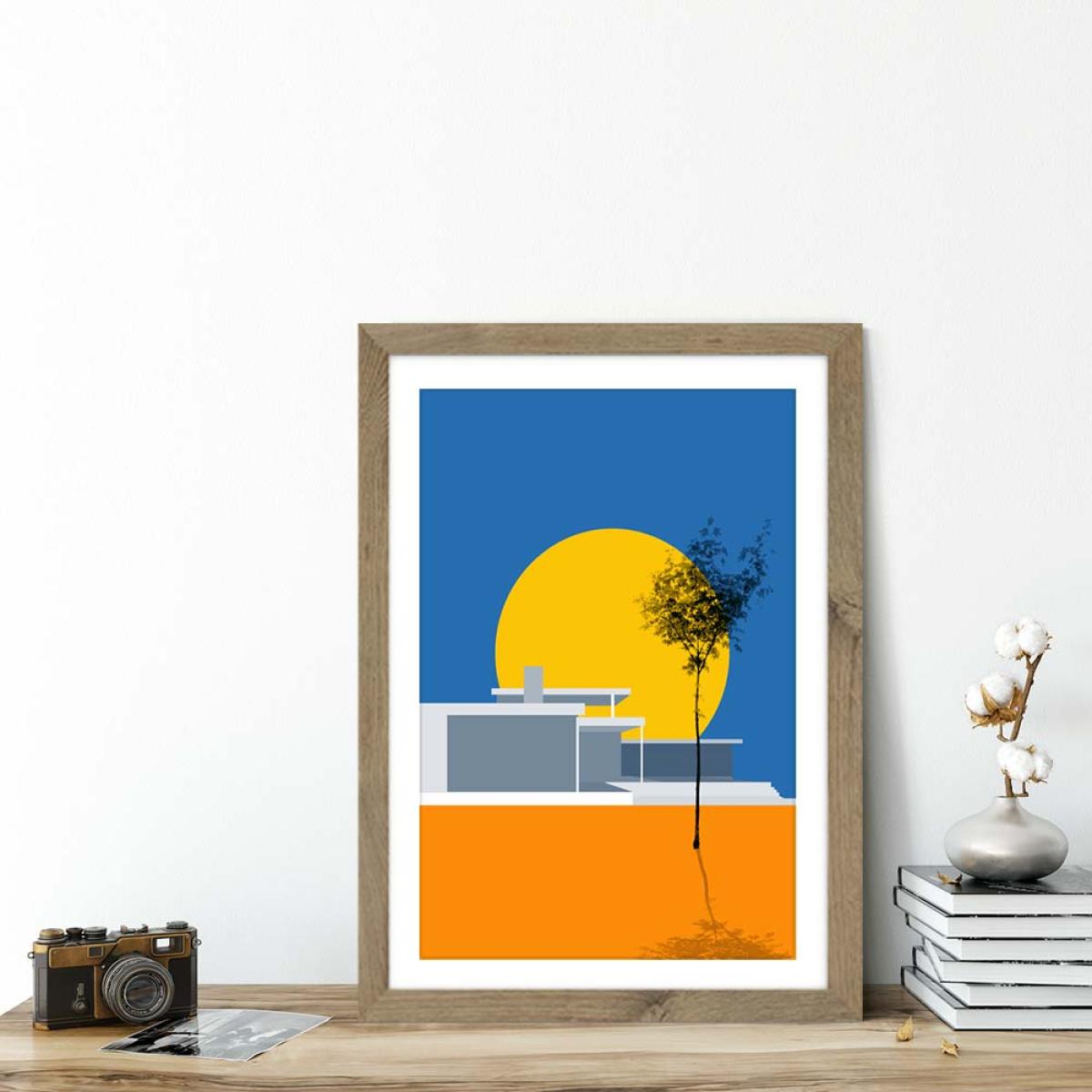 Minimal House No.3 Art Print Oak – image 5