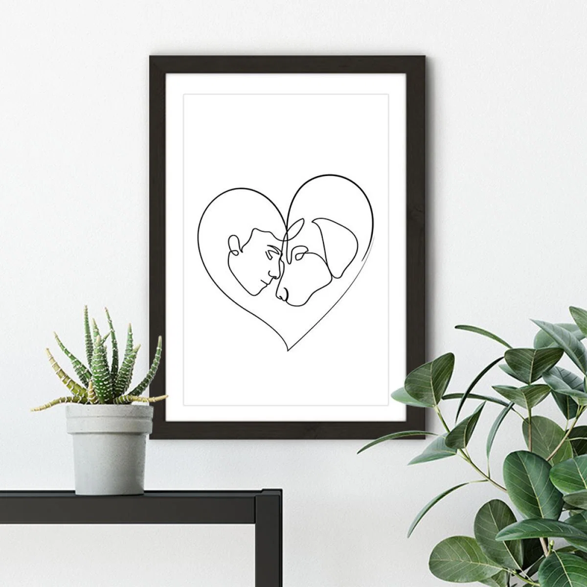 Dog Love Art Print Black Frame – image 5