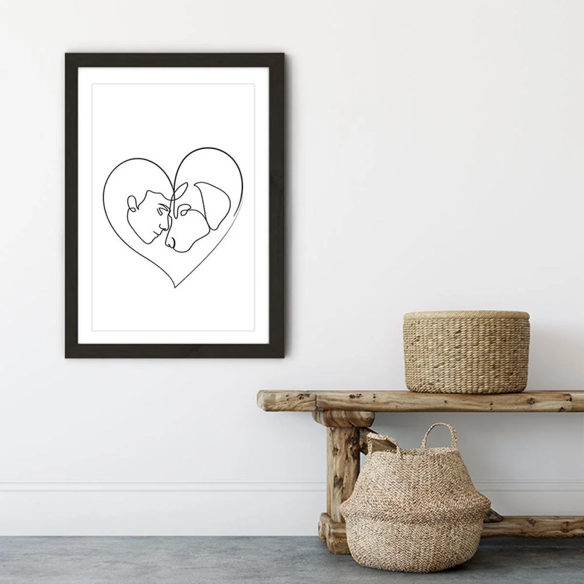 Dog Love Art Print Black Frame – image 6