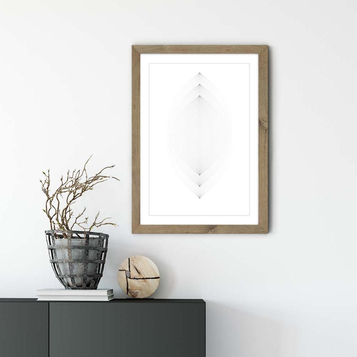 Oak Frame Leaves Art Print – image 2
