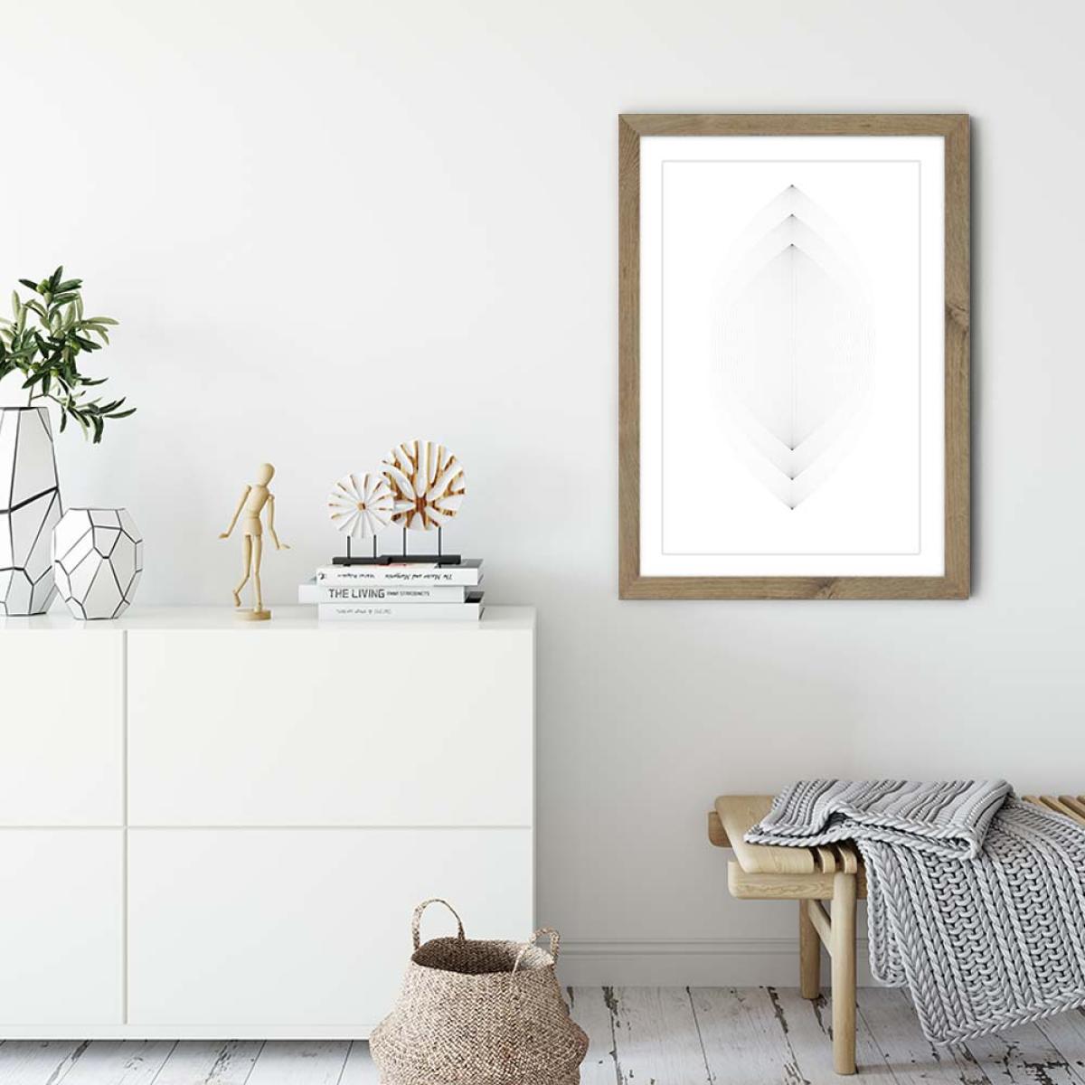 Oak Frame Leaves Art Print – image 3