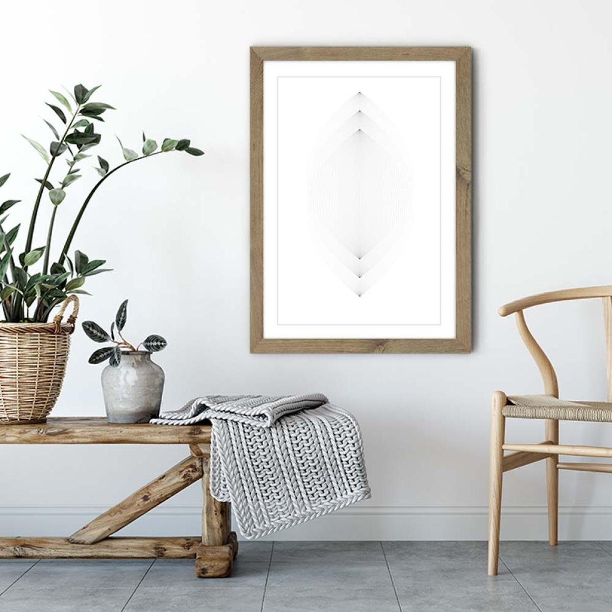 Oak Frame Leaves Art Print – image 4