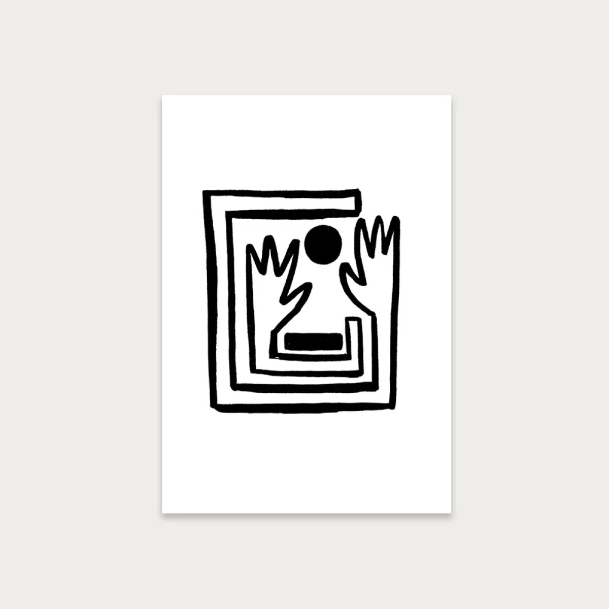 Hands V Art Print Unframed
