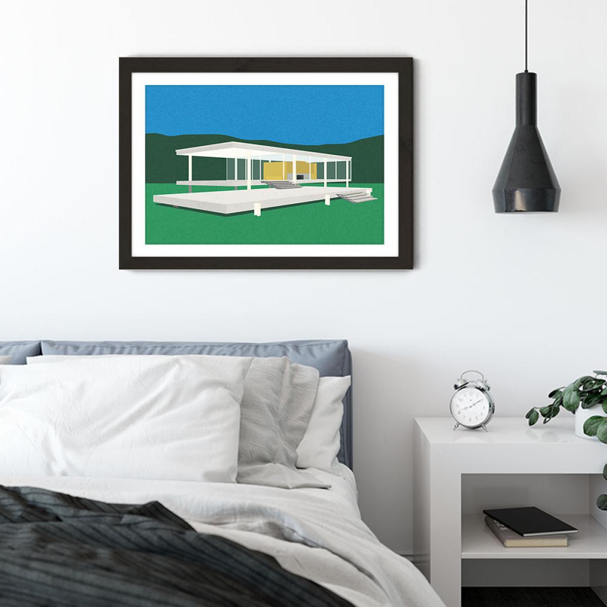 Ludwig Mies van der Rohe Farnsworth House Art Print Black Frame – image 6