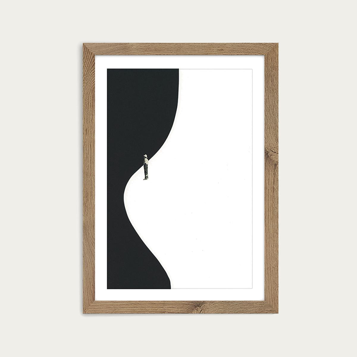 Down By the Water Art Print Oak Frame – image 1