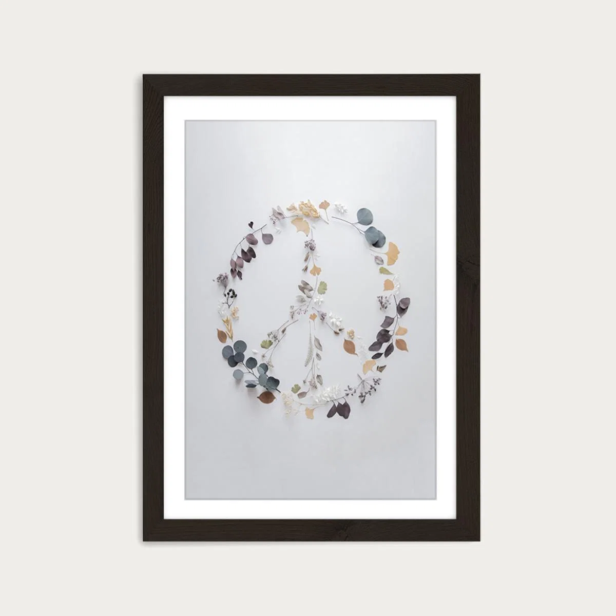 Love Flowers And Branches Peace Art Print Black Frame – image 4