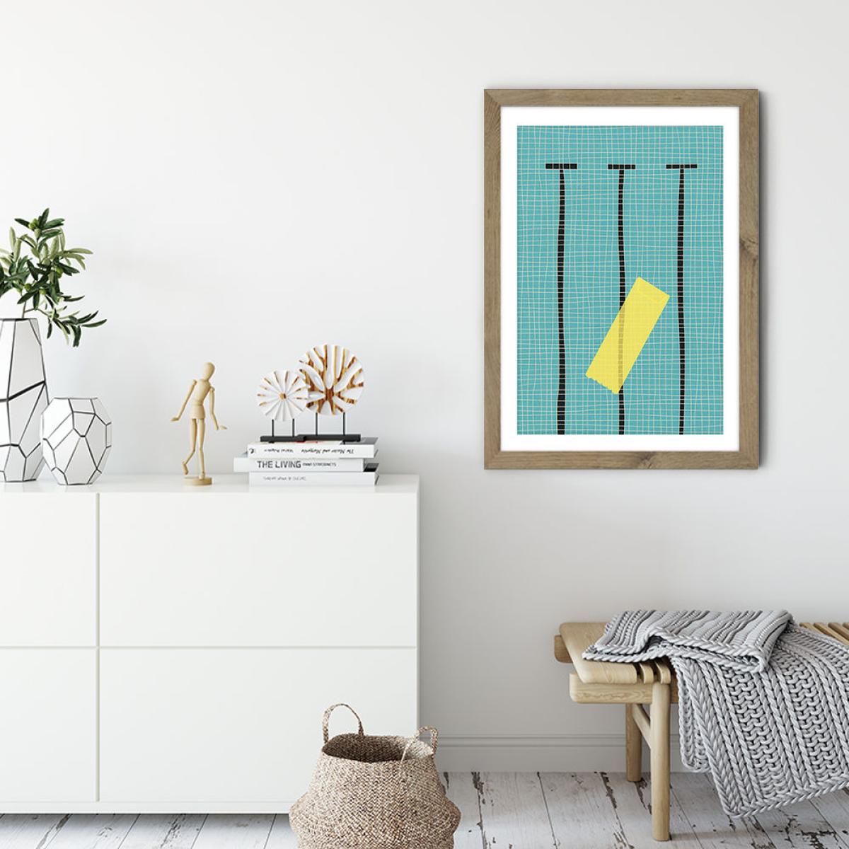 Floating in the Pool Art Print Oak Frame – image 6