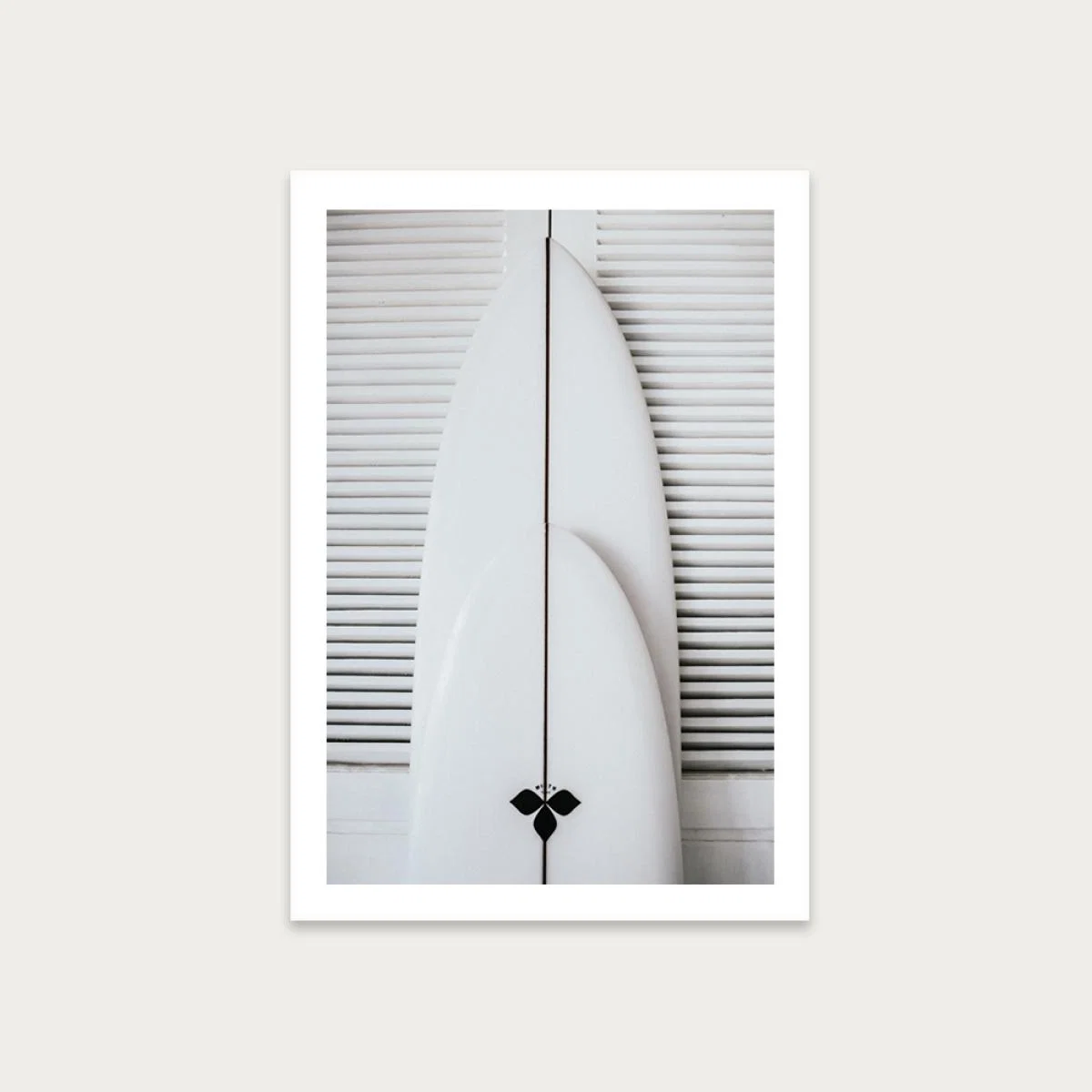 Beach Surfboard Symmetrie Art Print Unframed